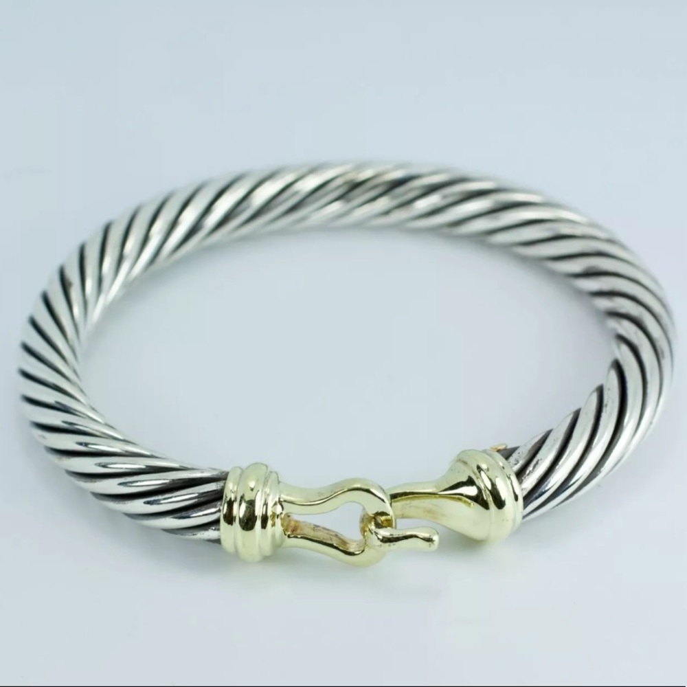 David Yurman 14k Yellow Gold & SS Bracelet